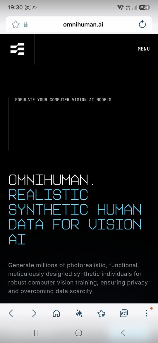 Open the landing page: Omnihuman, omnihuman.ai